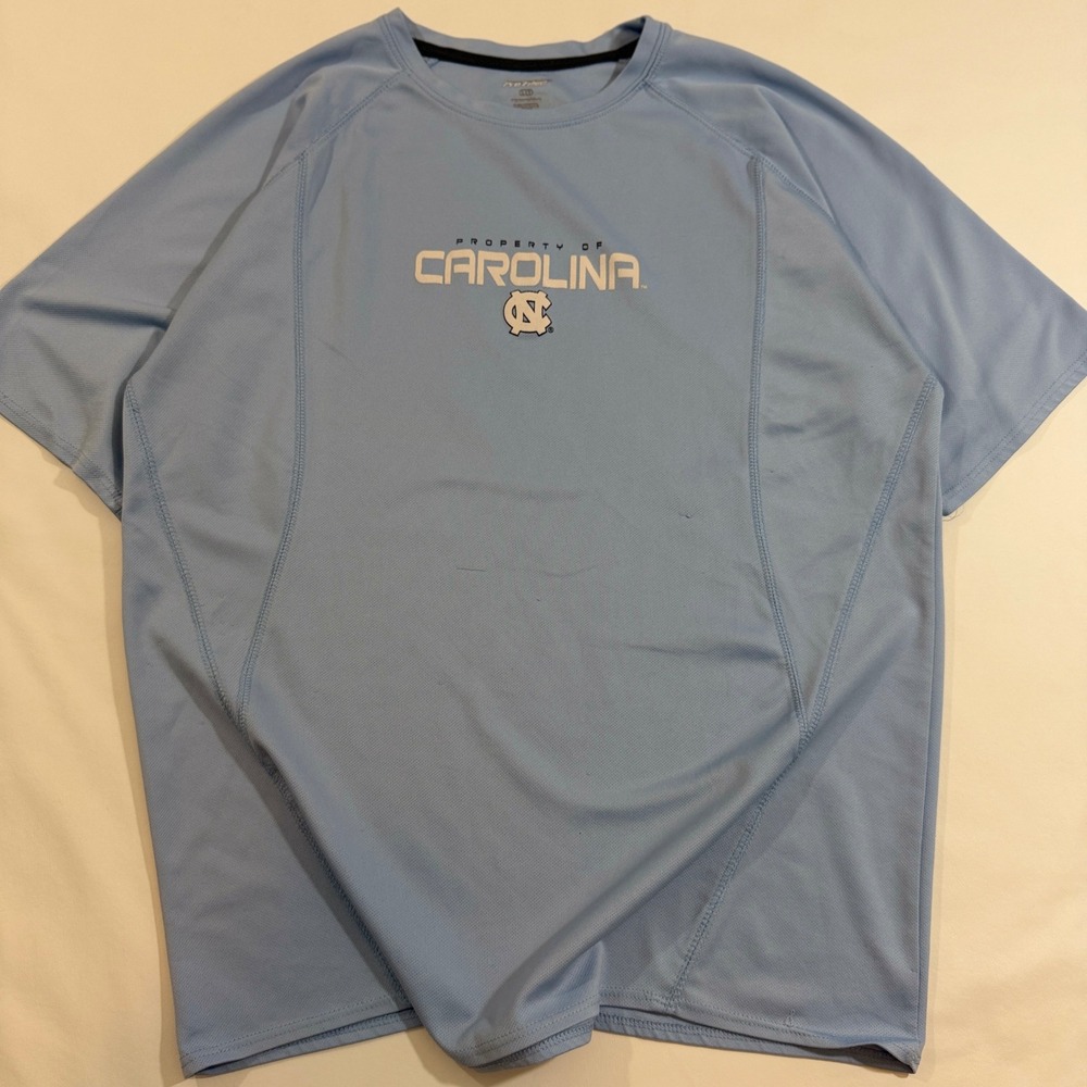 Pro Edge T-Shirt Men Large Blue UNC North Carolina Tar Heels Athletic Tee